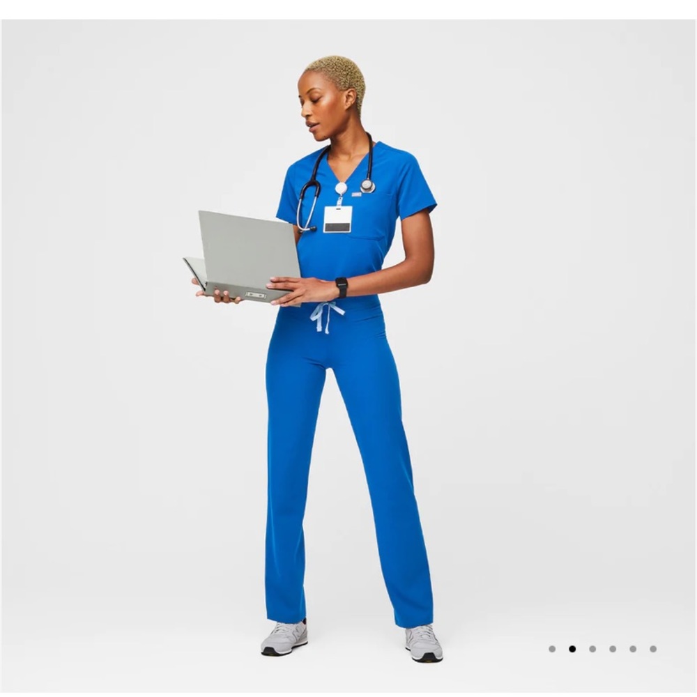 Figs Livingston Scrub Pants Size M Royal Blue